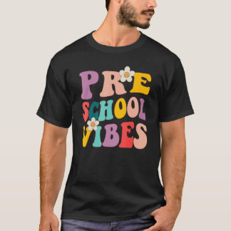 Vibes 1e dag terug naar school leraar S T-shirt