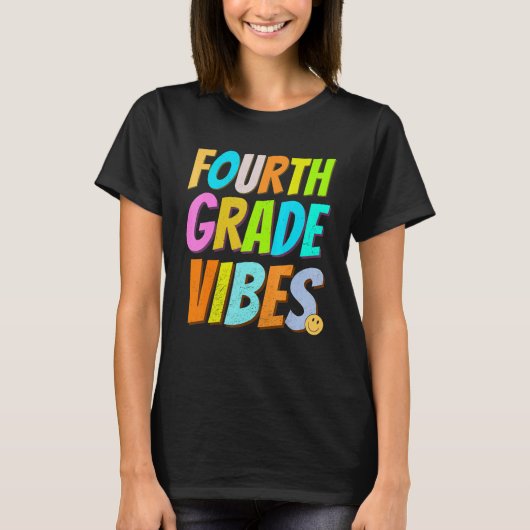 Vibes 1e dag van schoolretro Vinta T-shirt (Voorkant)