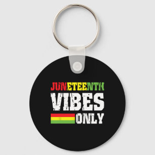 Vibes alleen juni 19 1865 Vibes vieren zwarte gesc Sleutelhanger