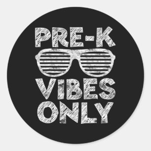 Vibes alleen leuk terug naar school ronde sticker