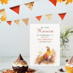 Vibes automnales Pheasant - Carte d'invitation d'a
