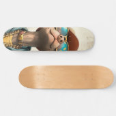 Vibes cool - Retro Style Chien Art Skateboard (Horz)