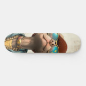 Vibes cool - Retro Style Chien Art Skateboard (Horz)