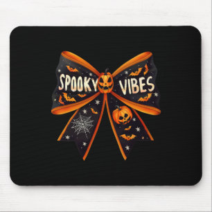 Vibes Coquette Bow Groovy Halloween Vrouwen Meisje Muismat