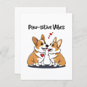 Vibes Corgis in liefde Informatiekaartje