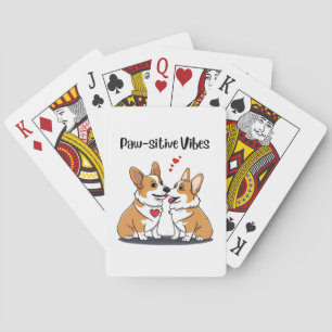 Vibes Corgis verliefd Pokerkaarten