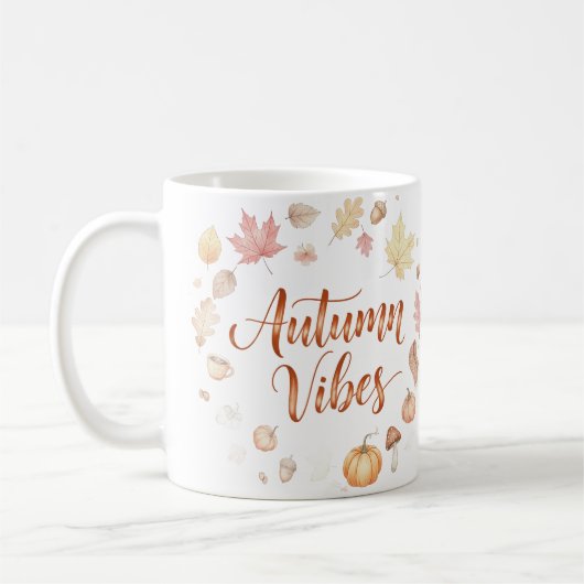Vibes d'automne Café Mug (Gauche)