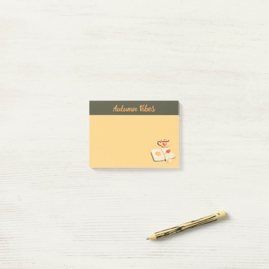 Vibes d'automne cosy Post-it Notes (Sur un bureau)
