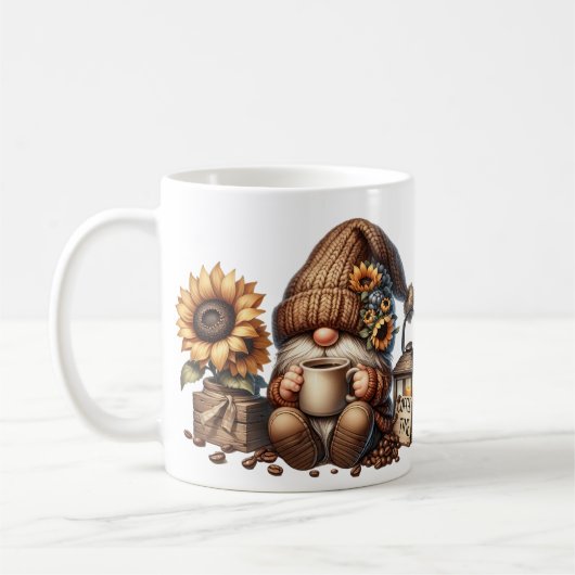 Vibes d'automne mignonne Gnome Mug (Gauche)