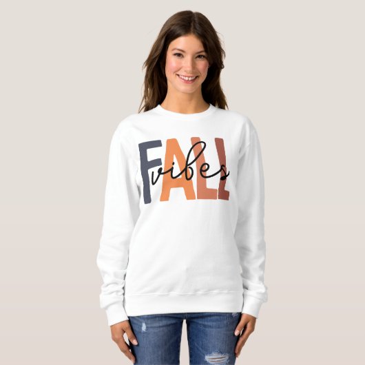 Vibes d'automne Sweatshirt, Retro Boho Sweatshirt  (Devant entier)