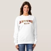 Vibes d'automne tendance Varsity Sweatshirt (Devant entier)