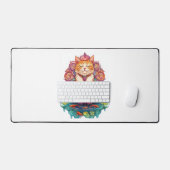 Vibes de chat zen � Kitty méditant psychédélique (Clavier et souris)