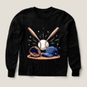 Vibes de coup de circuit Amour de baseball tee col (Motif recto)