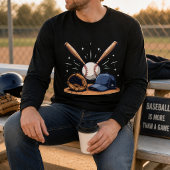 Vibes de coup de circuit Amour de baseball tee col