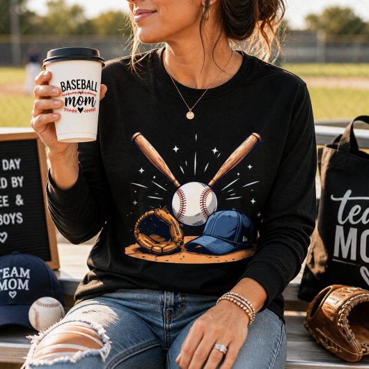 Vibes de coup de circuit Amour de baseball tee col
