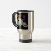 "Vibes de famille" Mug de café de voyage (Devant gauche)