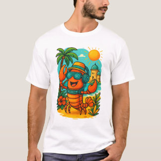 Vibes de homard cool - T-shirt plage d'été amusant
