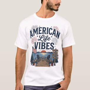 Vibes de la vie américaine T-shirt vectoriel du la