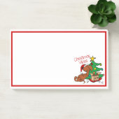 Vibes de Noël Dachshund Dog Post-It Notes (Bureau)