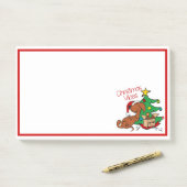 Vibes de Noël Dachshund Dog Post-It Notes (Sur un bureau)