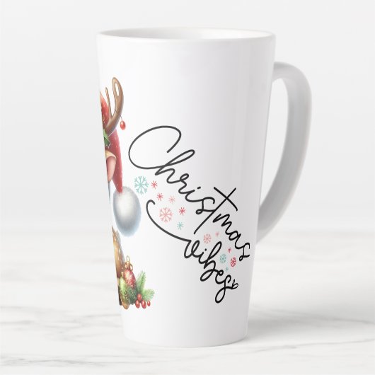 Vibes de Noël Latte Mug (Angle droit)