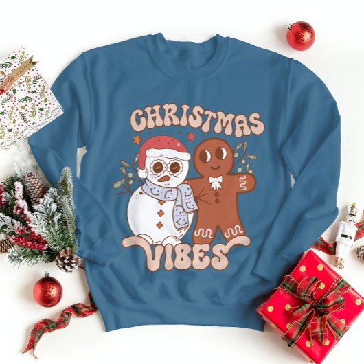 Vibes de Noël Sweatshirt Fêtes d'hiver