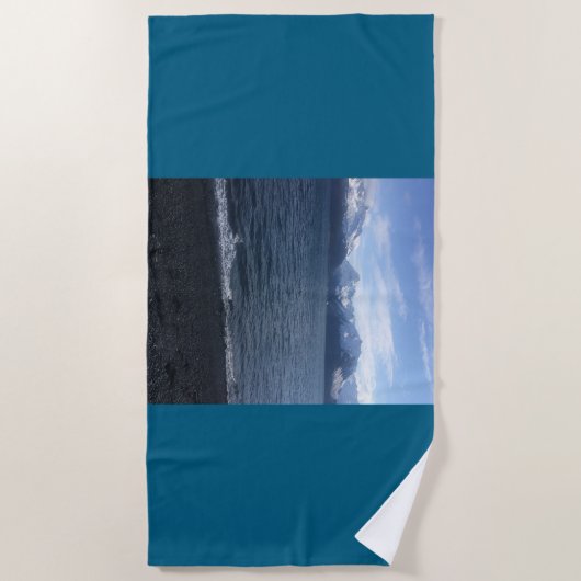 Vibes de plage de l'Alaska : Serviette de plage ro (Devant)