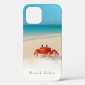 Vibes de plage - iPhone 12 Coque dur 1 crabe (Verso)
