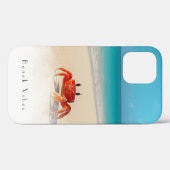 Vibes de plage - iPhone 12 Coque dur 1 crabe (Verso (horizontal))