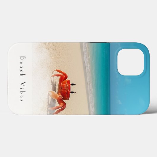 Vibes de plage - iPhone 13 Coque 1 Crabe (Verso (horizontal))