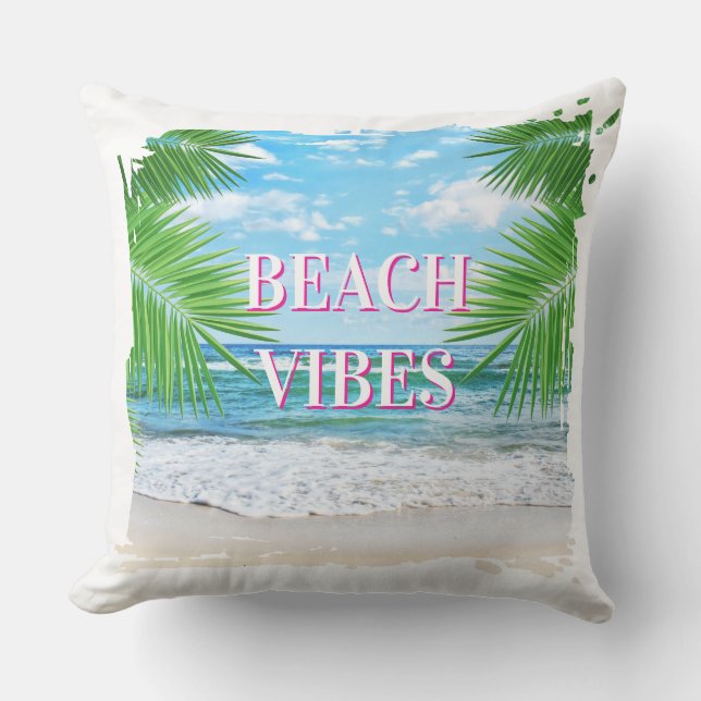 Vibes De Plage Oreillers Extérieurs (Recto)