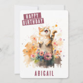 Vibes de printemps Cat Carte d'anniversaire (Devant)