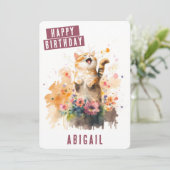 Vibes de printemps Cat Carte d'anniversaire (Debout devant)