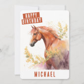 Vibes de printemps Horse carte d'anniversaire (Devant)