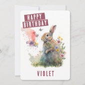 Vibes de printemps Rabbit Carte d'anniversaire (Devant)