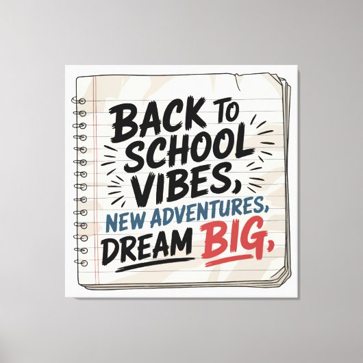 Vibes de rentrée scolaire – Impression pour mur de (Recto)