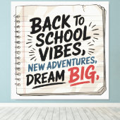 Vibes de rentrée scolaire – Impression pour mur de (Insitu (Plancher de Bois))
