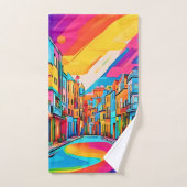 Vibes de rue colorées (Serviette à main)
