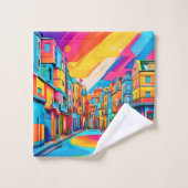 Vibes de rue colorées (Gant de toilette)