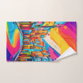Vibes de rue colorées (Serviette à main)