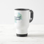 Vibes de voyage bleu et vert Voyage / Mug Commutat (Devant droit)