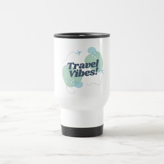 Vibes de voyage bleu et vert Voyage / Mug Commutat (Centre)