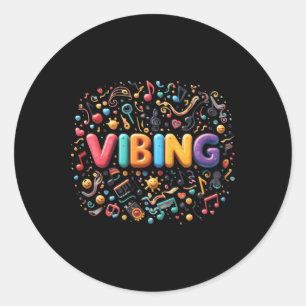 Vibes Depressie bewustzijn Ronde Sticker