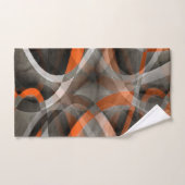 Vibes des années 80 brûlées orange et gris (Serviette à main)