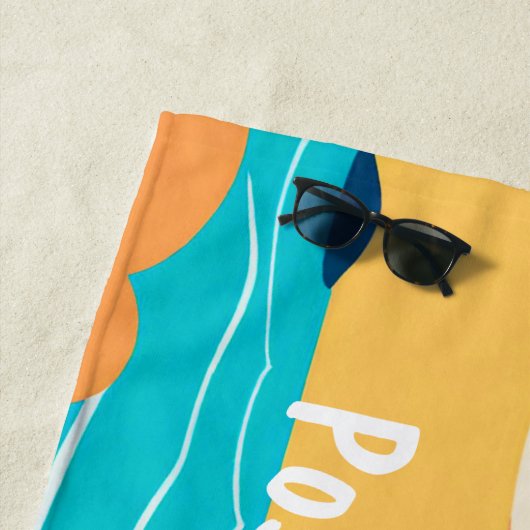 Vibes d'été Evil Eye moderne Plage serviette (En situation)