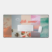 Vibes d'été : Mat de bureau personnalisé pour un d (Clavier et souris)