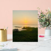 Vibes d'été | Ombre Beach Sun & Sand Monogram Fo (Mariage)