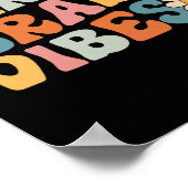 Vibes eerste graad - 1st Grade Team Retro 1st Dag  Poster (Hoek)