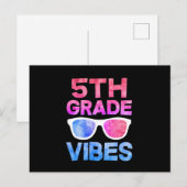 Vibes eerste schooldag aankondigingskaart (Voorkant / Achterkant)