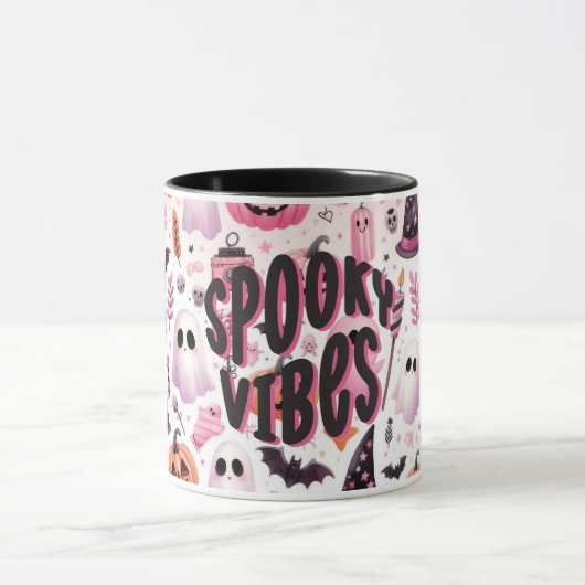 Vibes éffrayantes Halloween Mug (Centre)